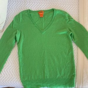 Joe Fresh Apple Green Cashmere V Neck Sweater